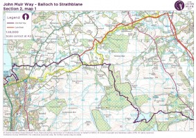 John Muir Way section 2 map 1 Balloch to Burnscrooks killearn