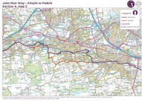 John Muir Way section 4 map 2 Bankhead to Falkirk