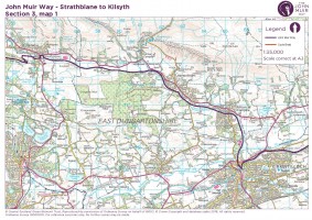 John Muir Way section 3 map 1 Strathblane to Kirkintilloch