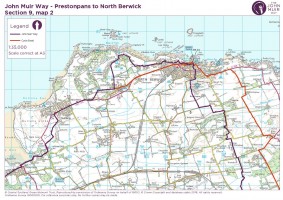 John Muir Way section 9 map 2 Aberlady to North Berwick