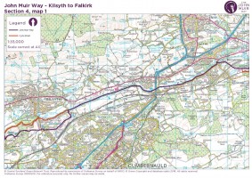 John Muir Way section 4 map 1 Kilsyth to Bankhead